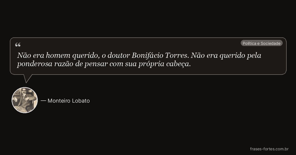 Frase de Monteiro Lobato