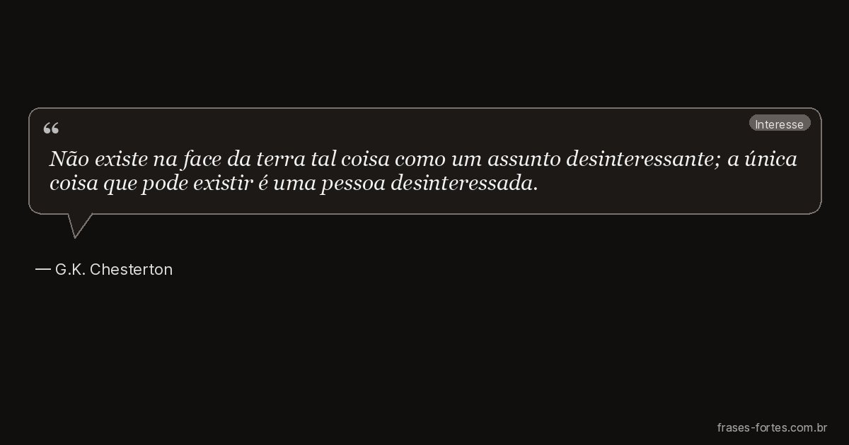 Frase de G.K. Chesterton