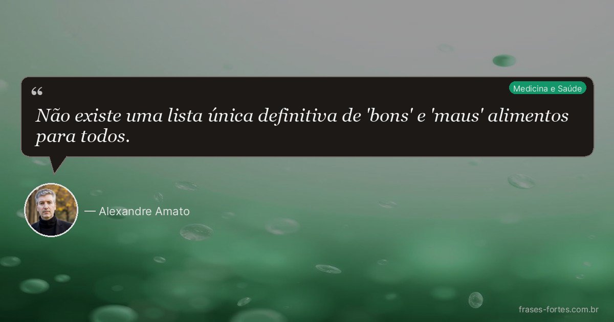 Frase de Alexandre Amato