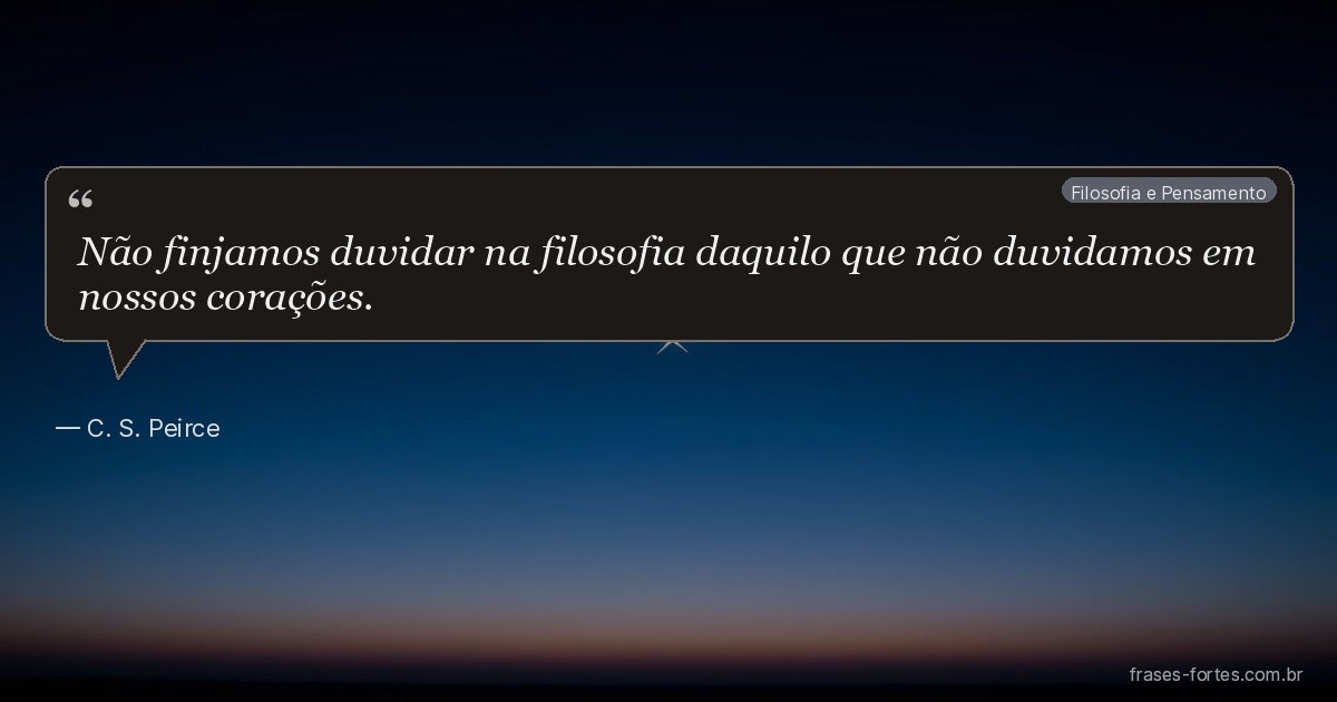 Frase de C. S. Peirce