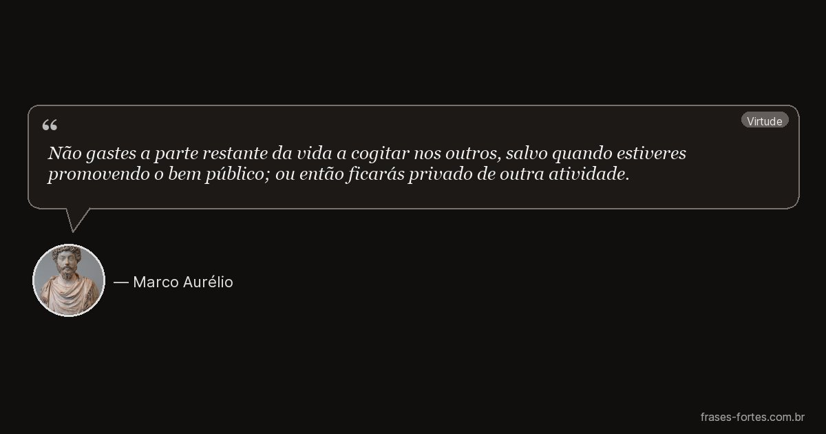 Frase de Marco Aurélio