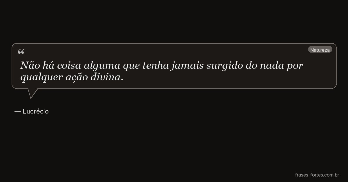 Frase de Lucrécio