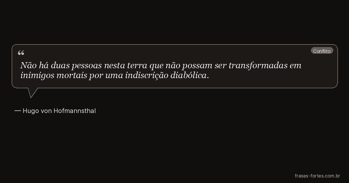 Frase de Hugo von Hofmannsthal
