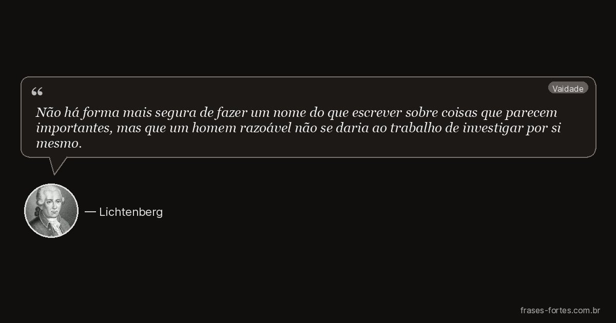 Frase de Lichtenberg