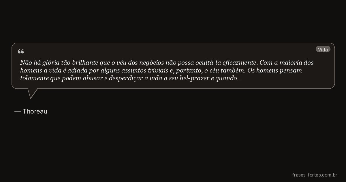 Frase de Thoreau