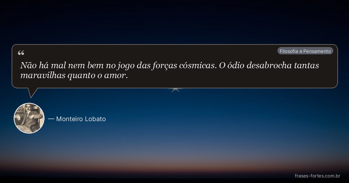 Frase de Monteiro Lobato