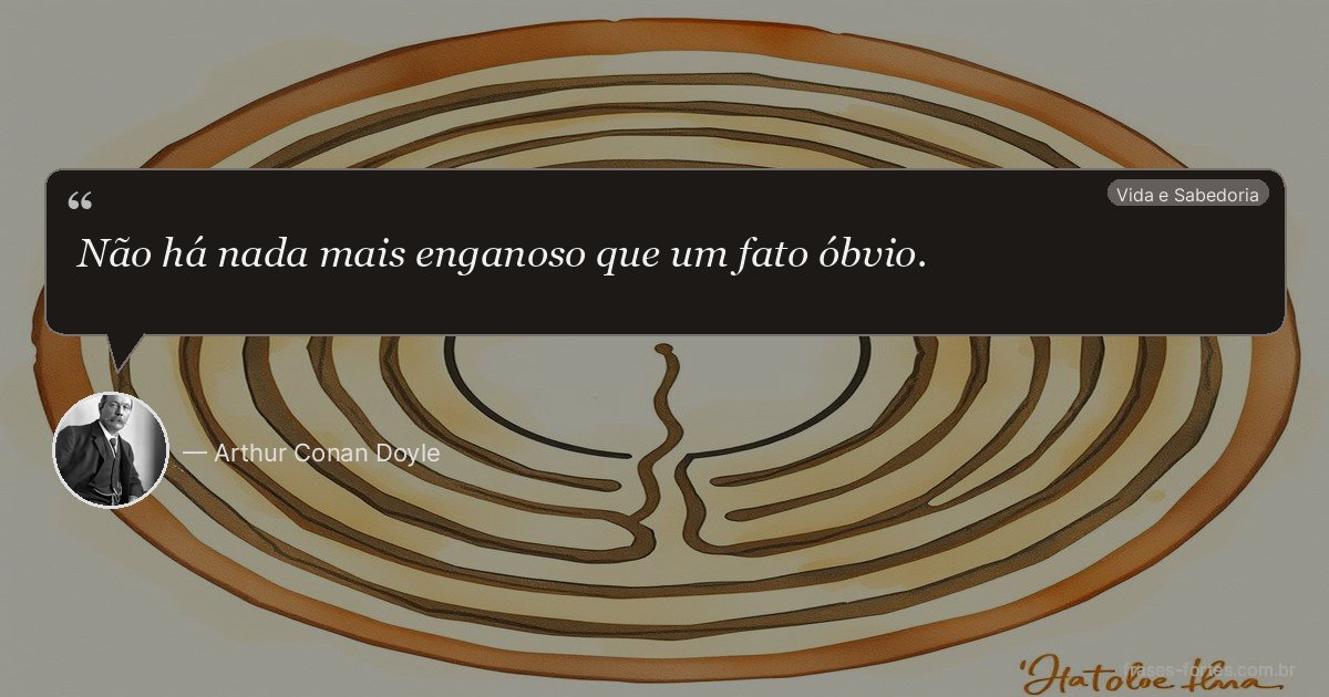 Frase de Arthur Conan Doyle