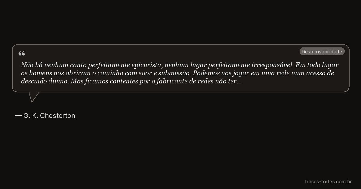 Frase de G. K. Chesterton