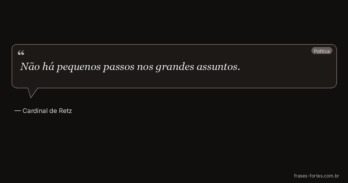 Frase de Cardinal de Retz