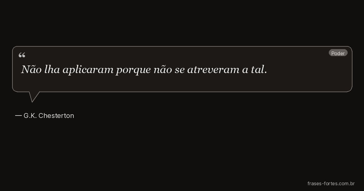 Frase de G.K. Chesterton
