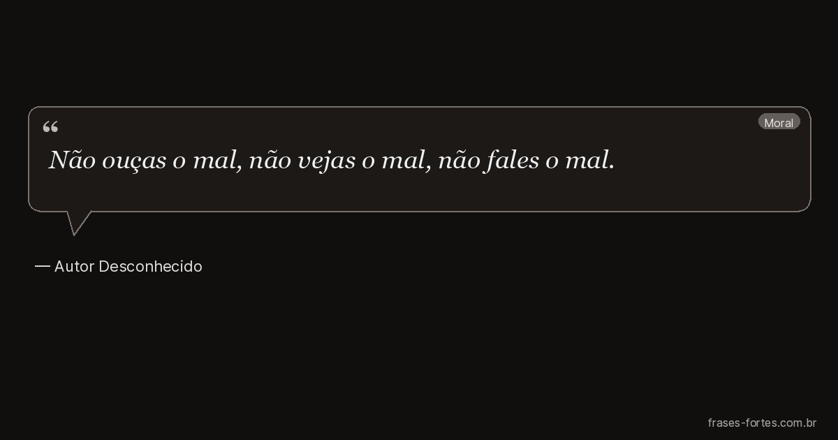 Frase de Autor Desconhecido