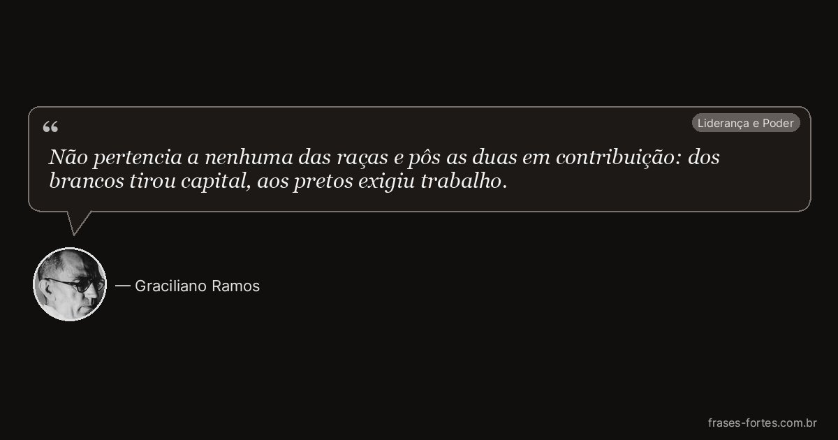 Frase de Graciliano Ramos