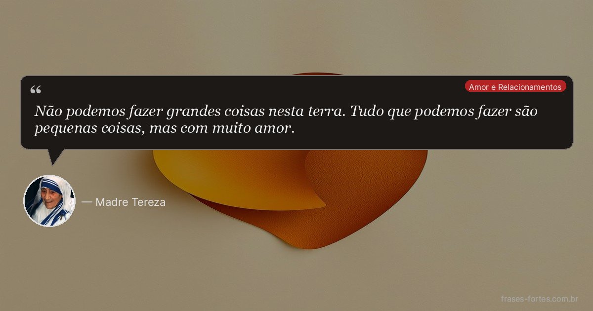 Frase de Madre Tereza