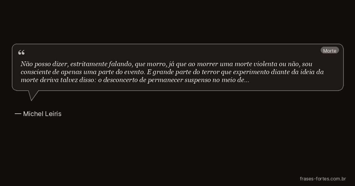 Frase de Michel Leiris