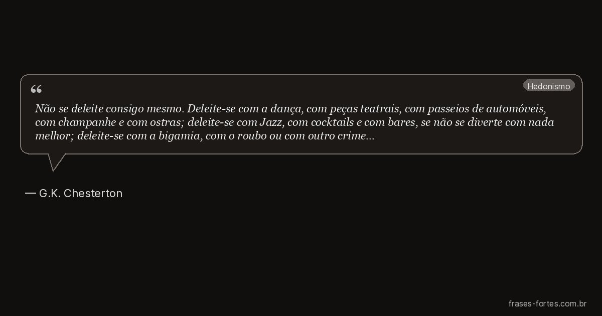 Frase de G.K. Chesterton