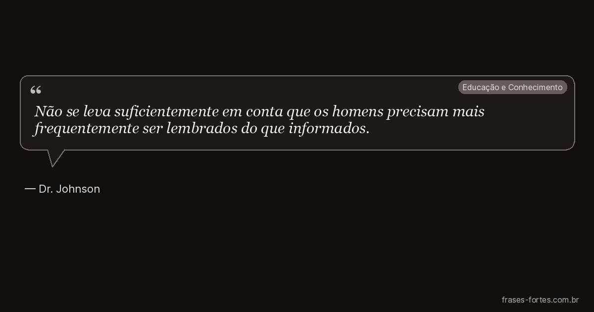 Frase de Dr. Johnson