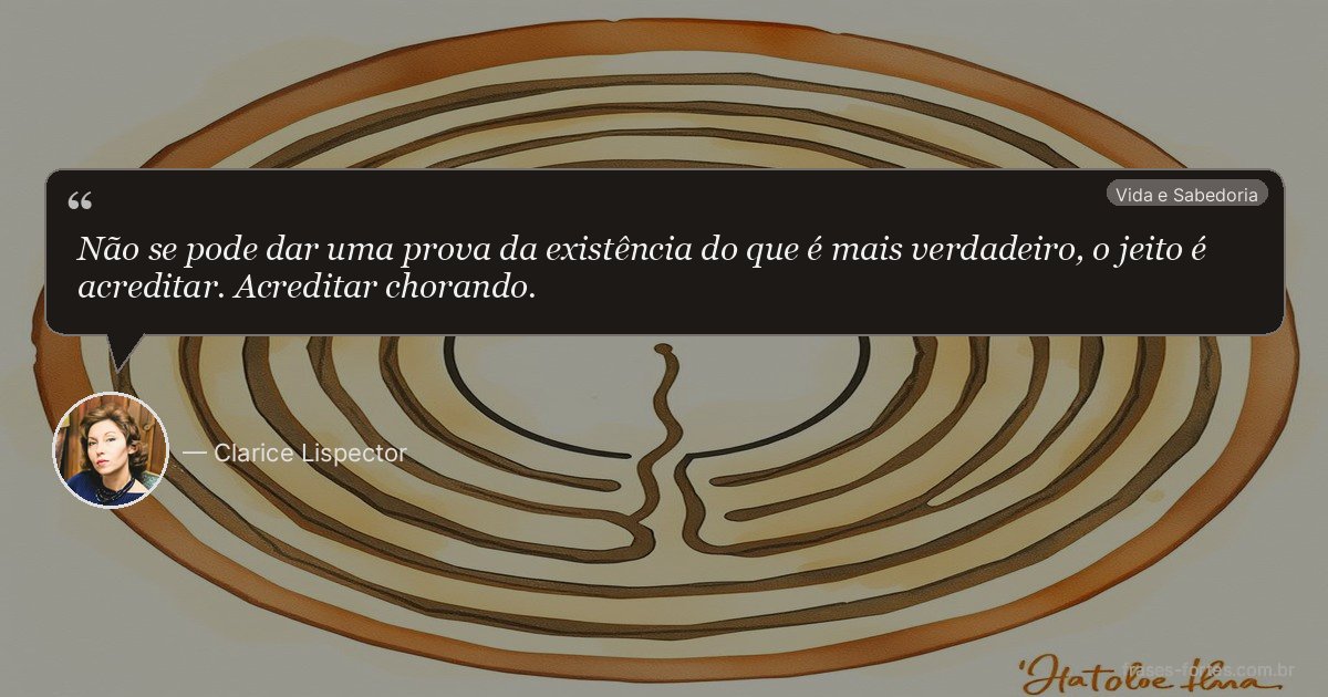 Frase de Clarice Lispector