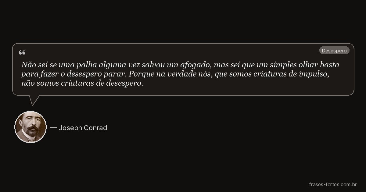 Frase de Joseph Conrad