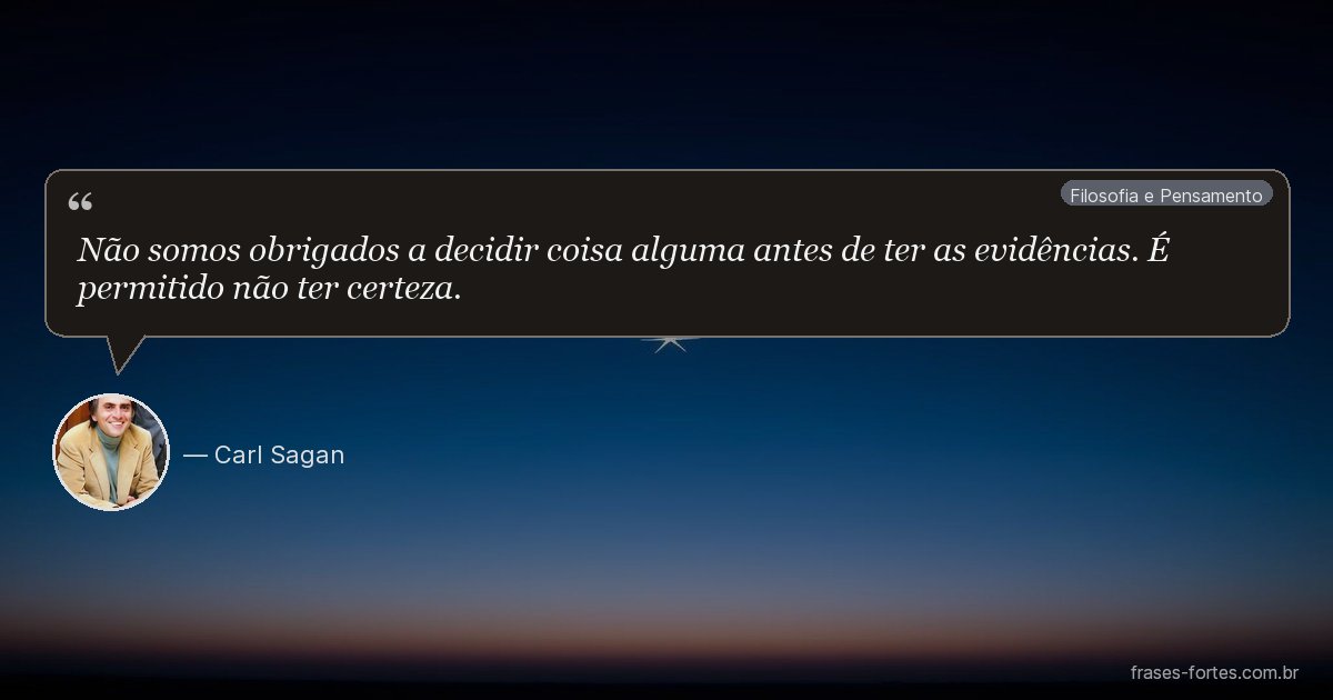 Frase de Carl Sagan
