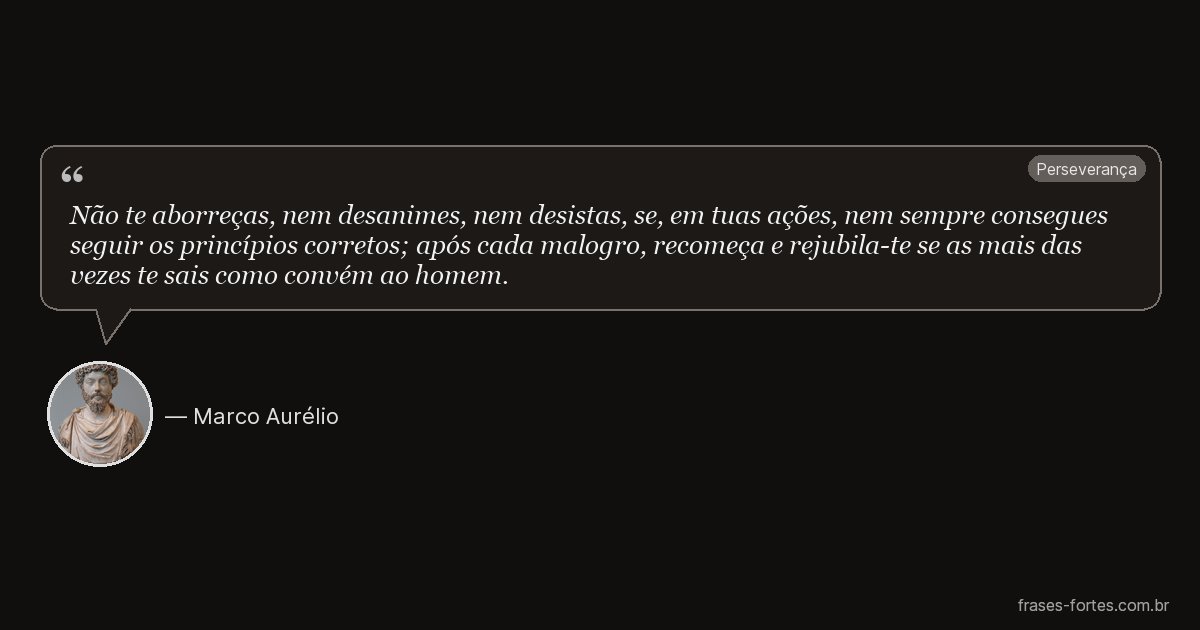 Frase de Marco Aurélio