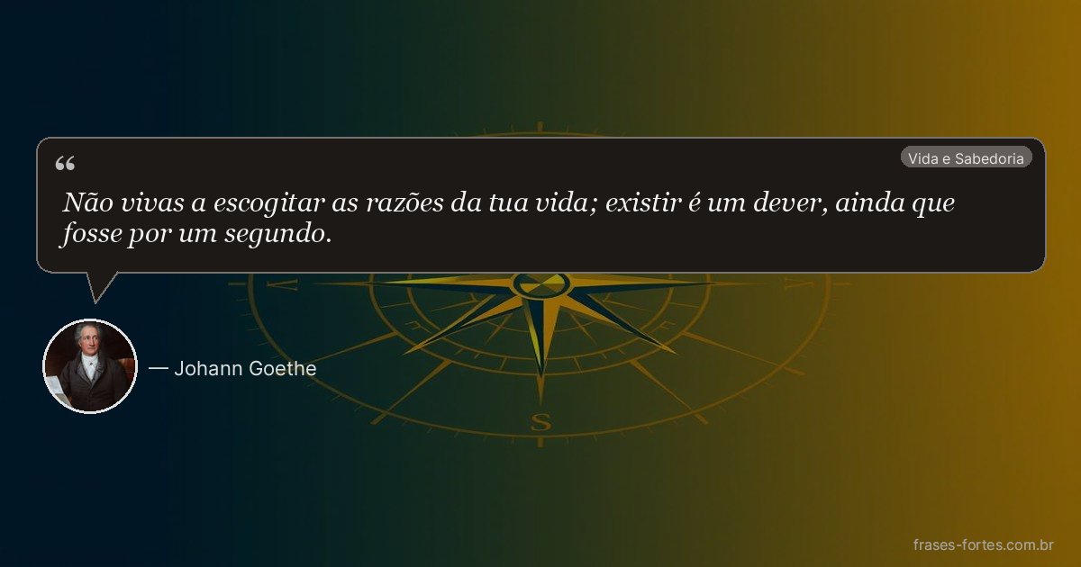 Frase de Johann Goethe