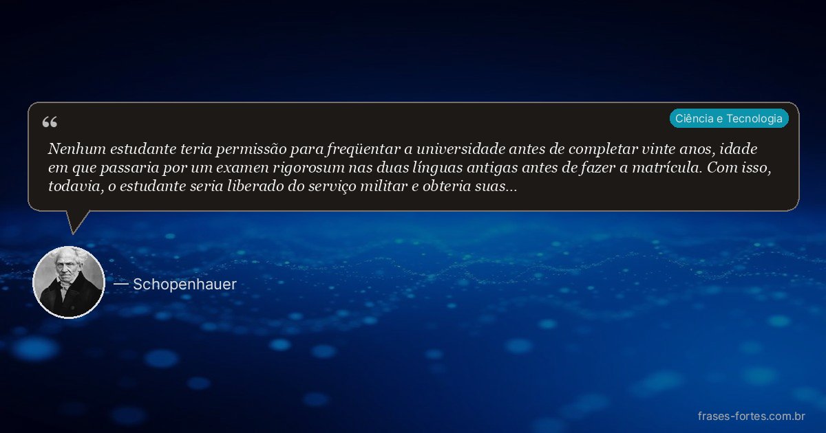 Frase de Schopenhauer