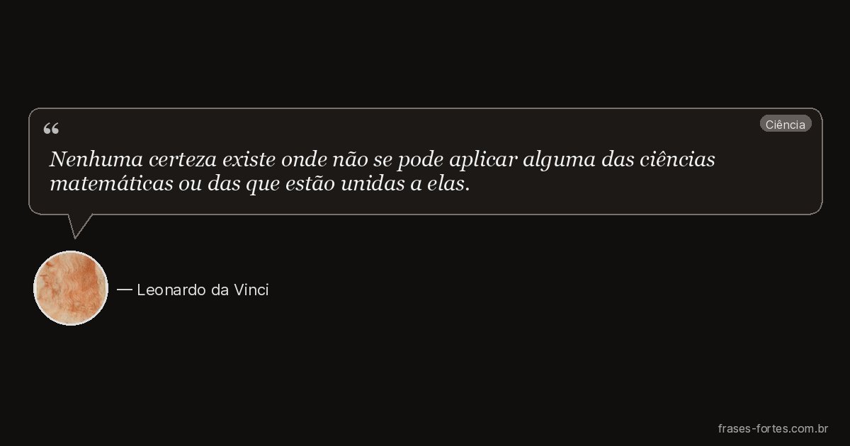 Frase de Leonardo da Vinci