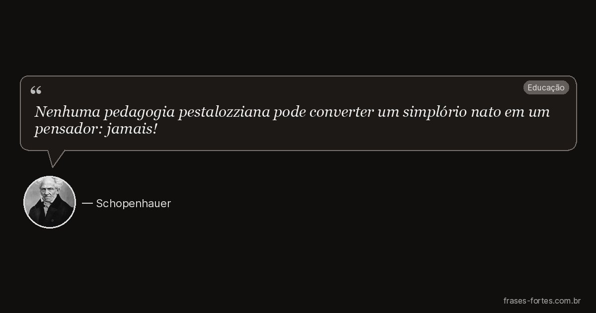 Frase de Schopenhauer