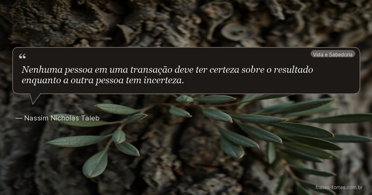Frase de Nassim Nicholas Taleb