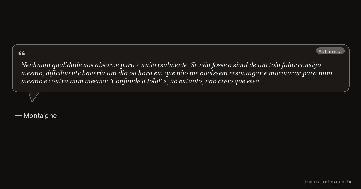 Frase de Montaigne