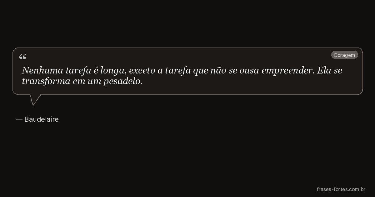 Frase de Baudelaire