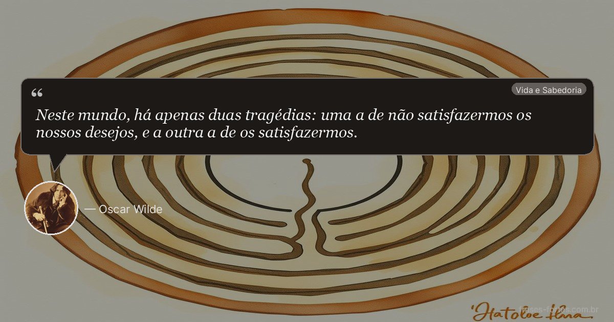 Frase de Oscar Wilde