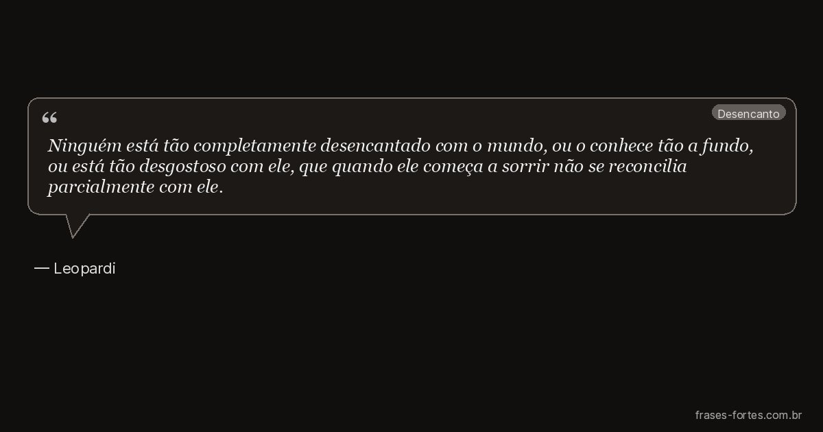 Frase de Leopardi