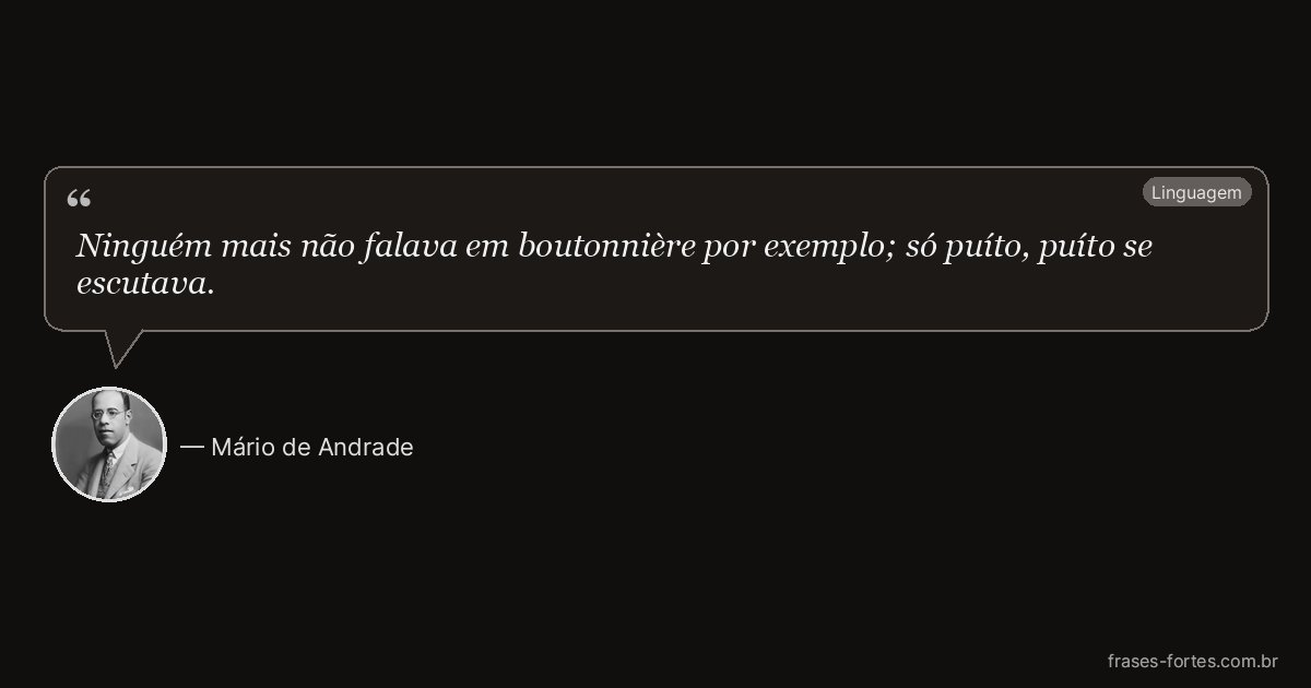 Frase de Mário de Andrade
