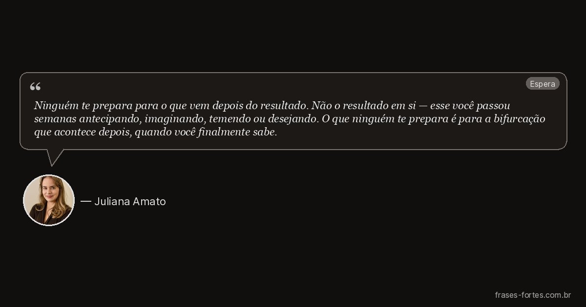 Frase de Juliana Amato