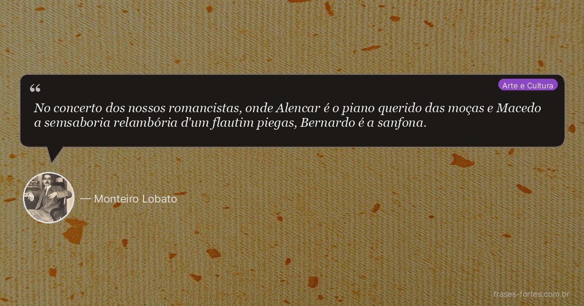 Frase de Monteiro Lobato