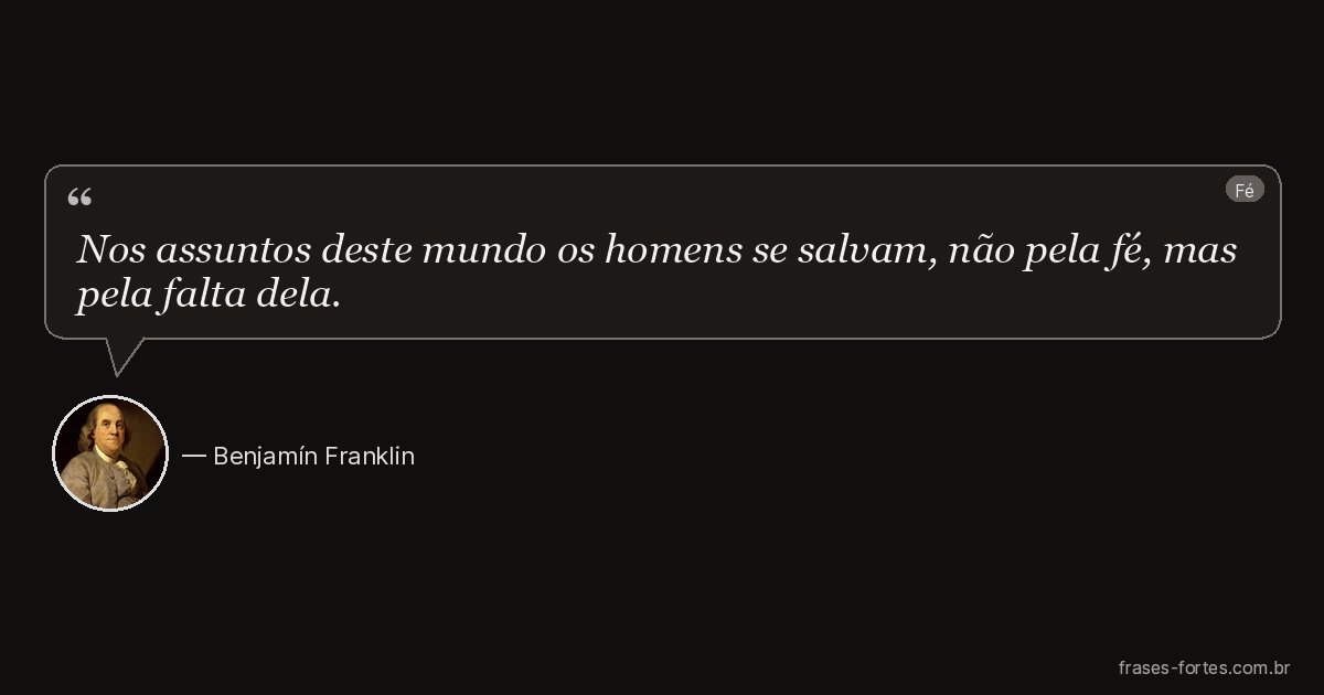 Frase de Benjamín Franklin