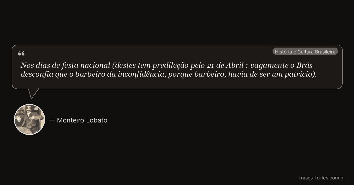 Frase de Monteiro Lobato