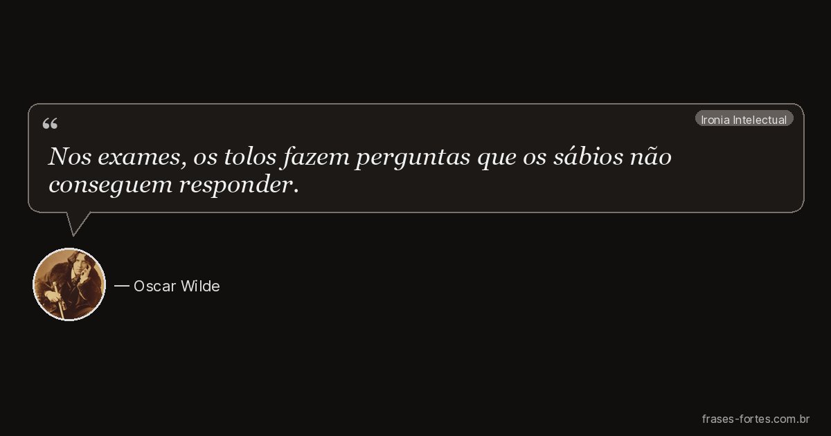 Frase de Oscar Wilde