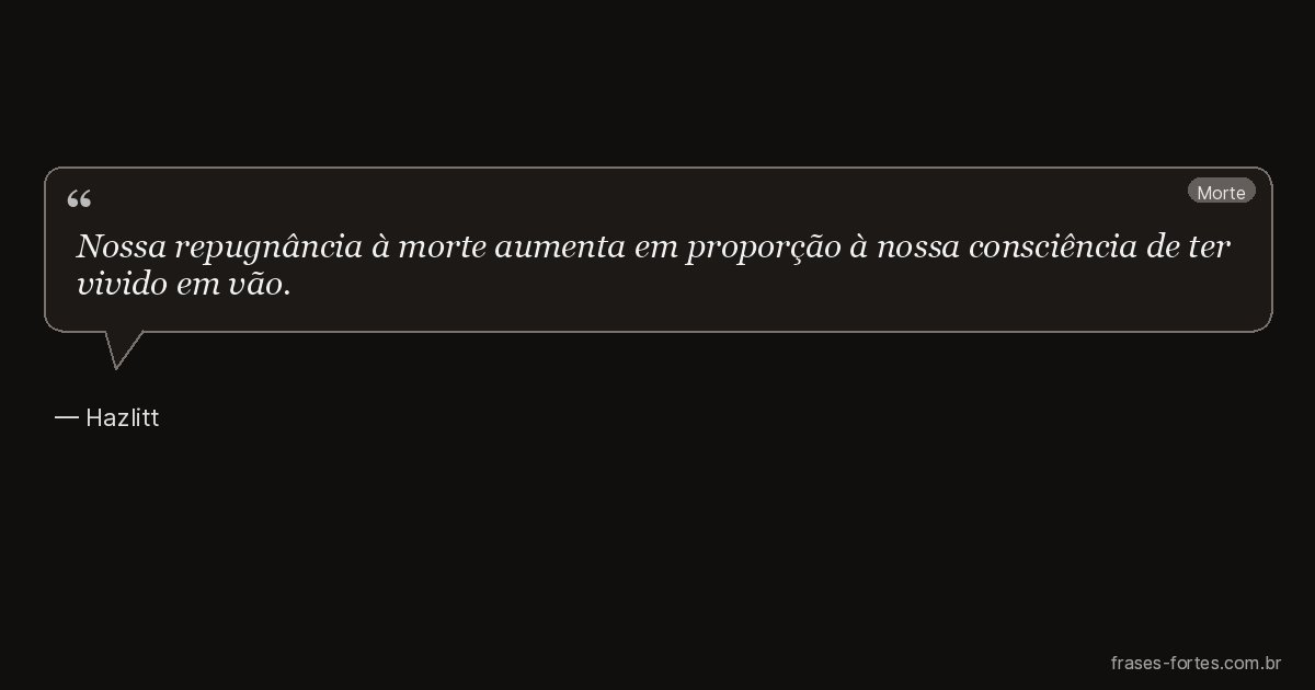 Frase de Hazlitt