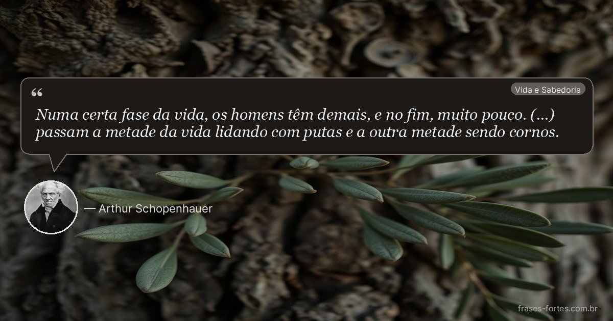 Frase de Arthur Schopenhauer
