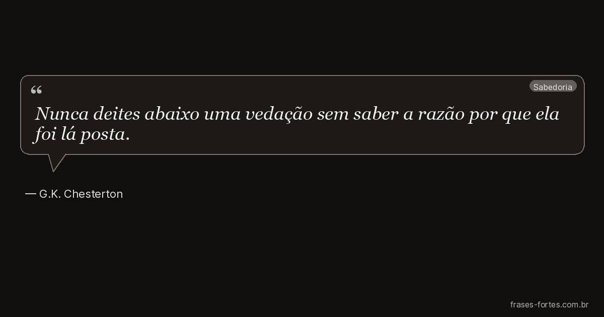 Frase de G.K. Chesterton