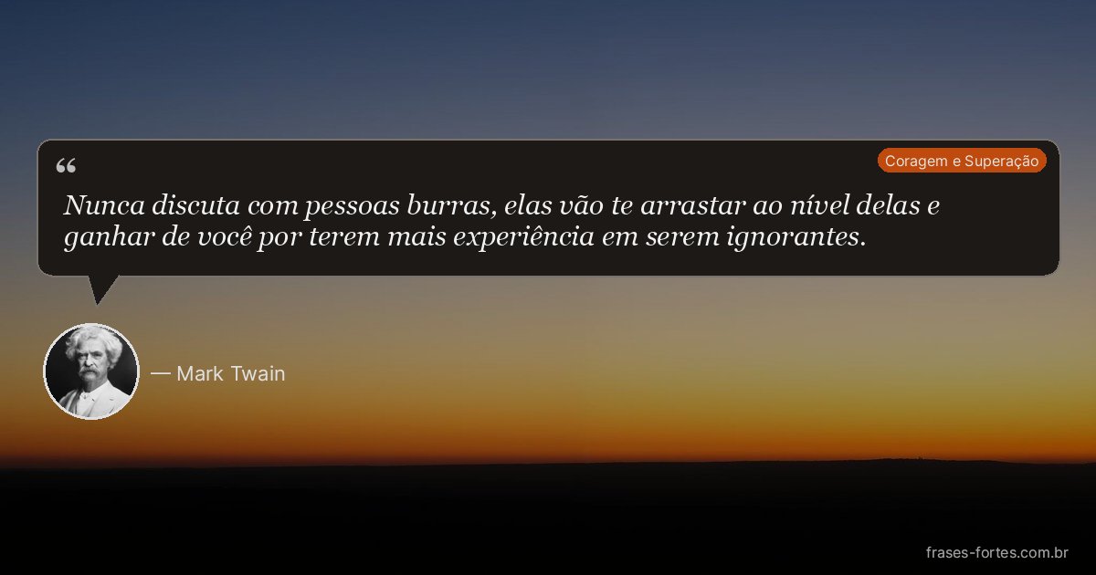 Frase de Mark Twain