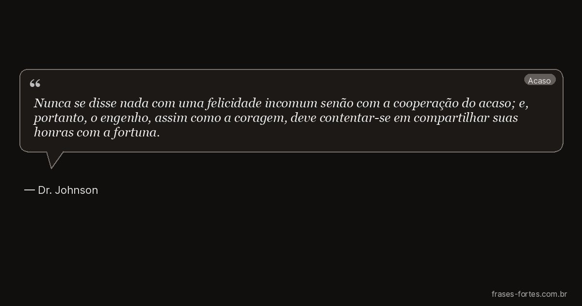 Frase de Dr. Johnson