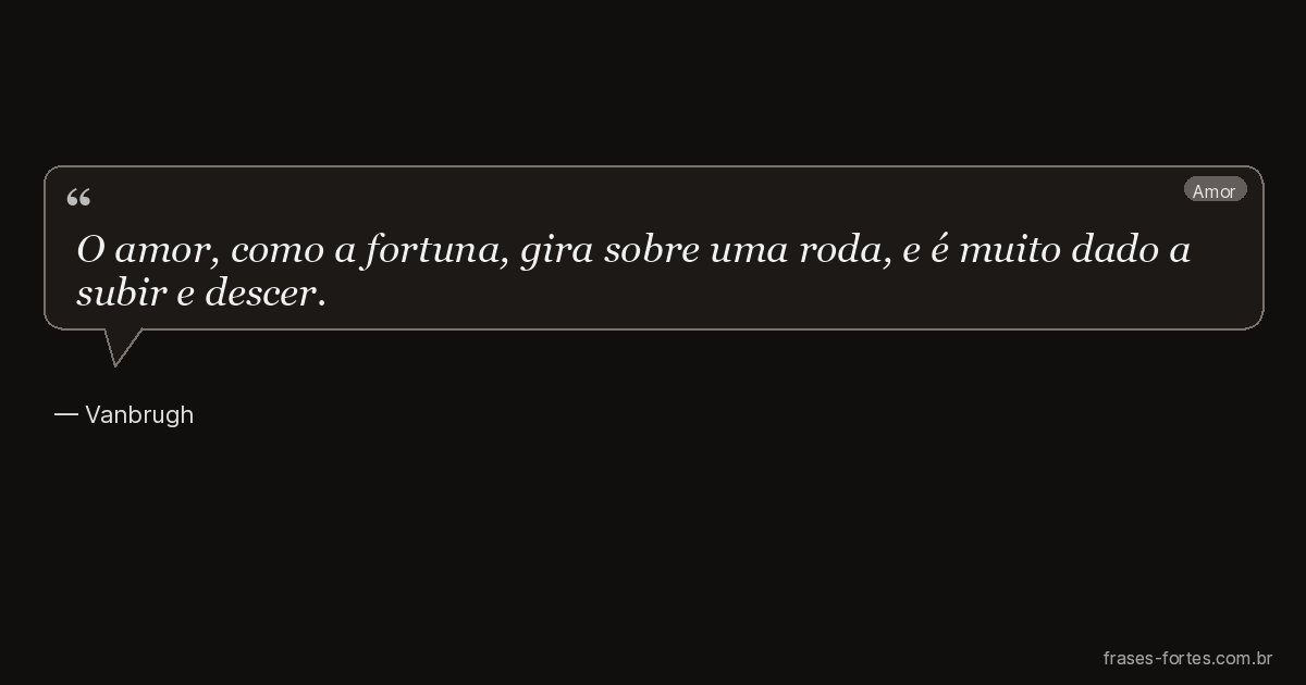 Frase de Vanbrugh