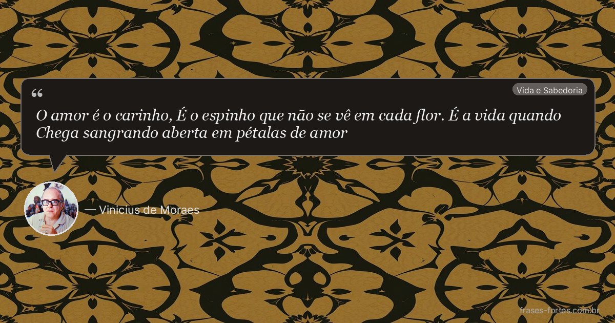 Frase de Vinicius de Moraes
