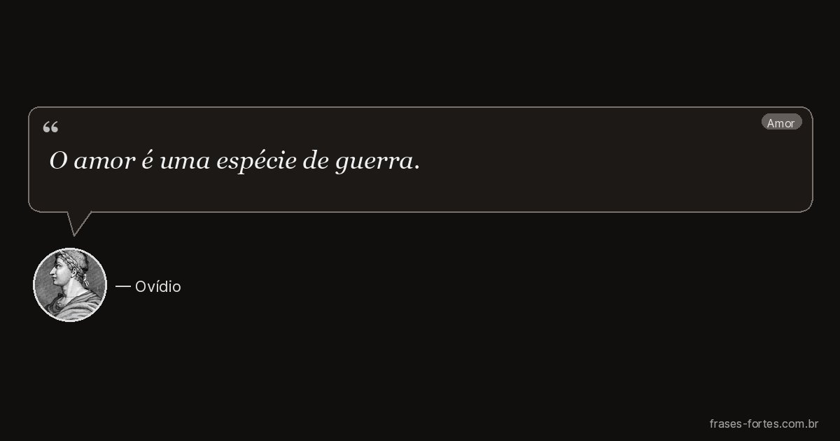 Frase de Ovídio