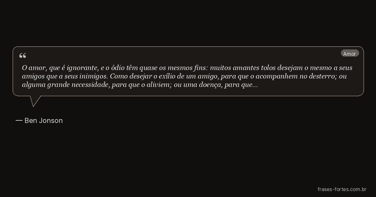 Frase de Ben Jonson