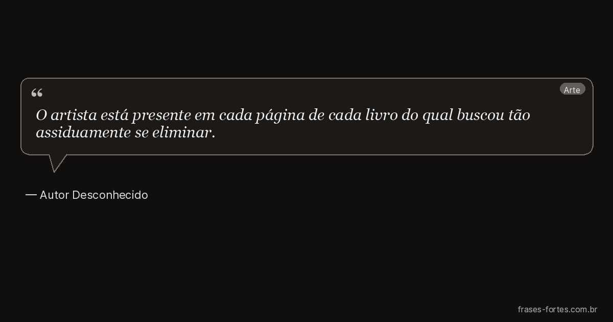 Frase de Autor Desconhecido