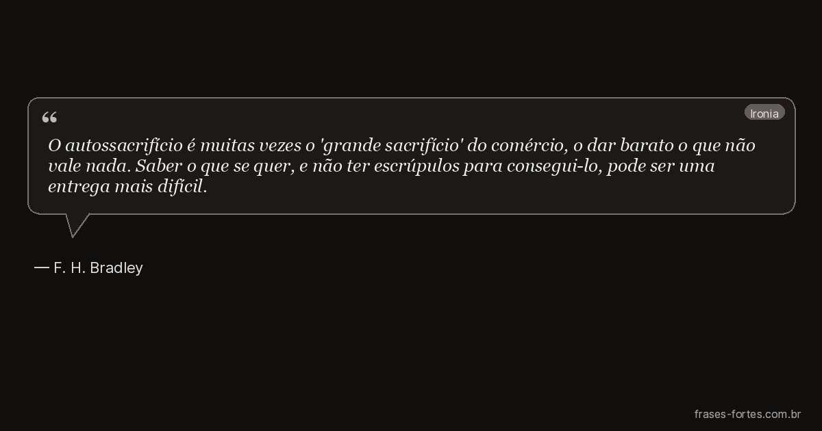 Frase de F. H. Bradley
